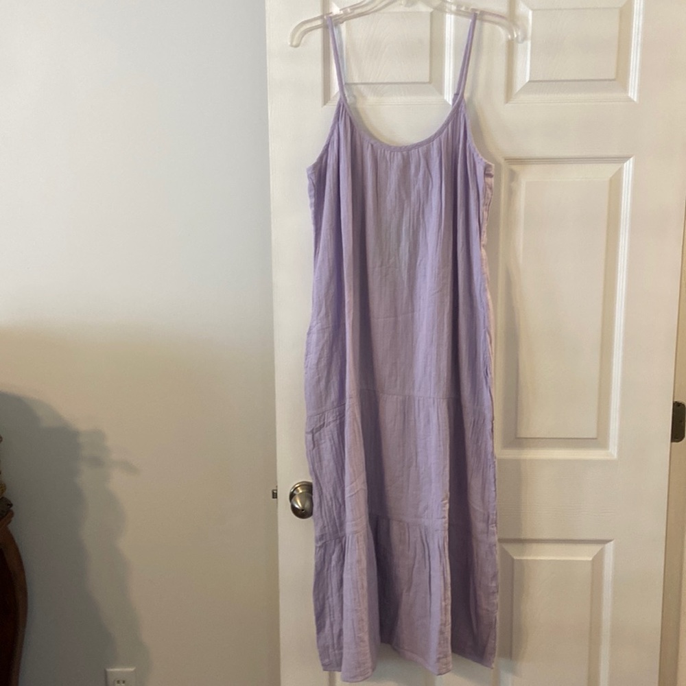 PACTMaxi Lilac Women’s Dress size L  brand new with tag made with organic cotton